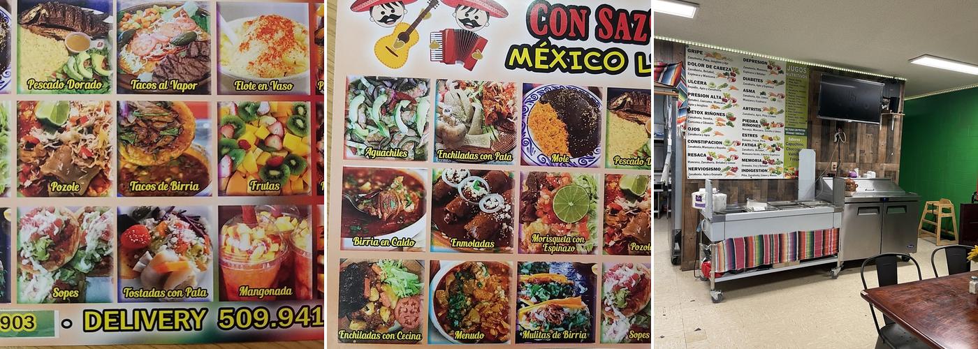 Con sazon a México Lindo Menu