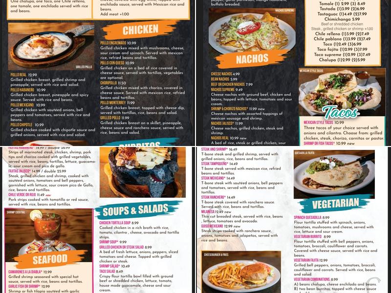 Don Julio Mexican Grill Menu