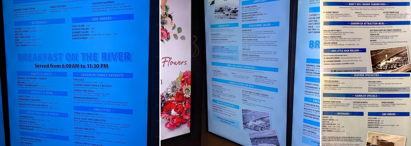 Riverview Restaurant Menu