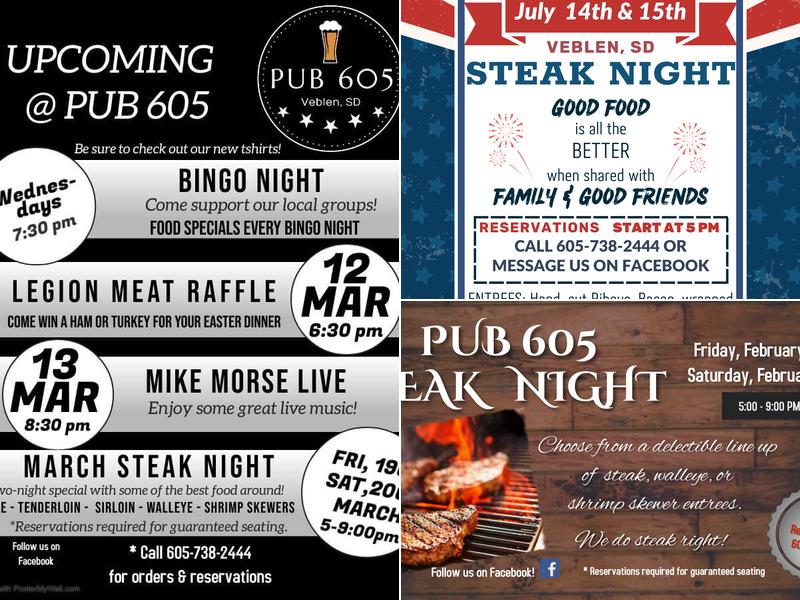 PUB 605 Menu