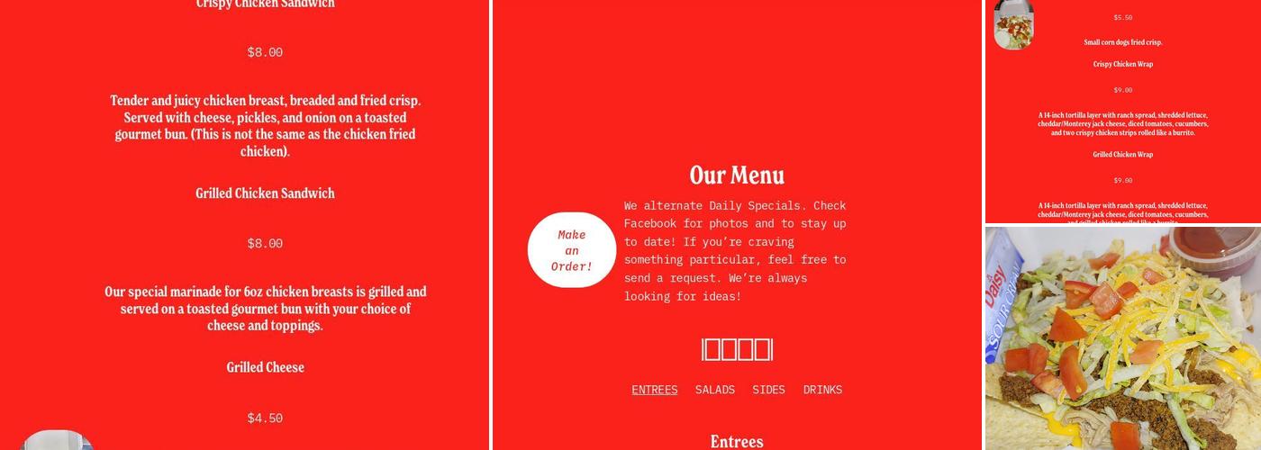 Farm House Cooking & Catering Menu