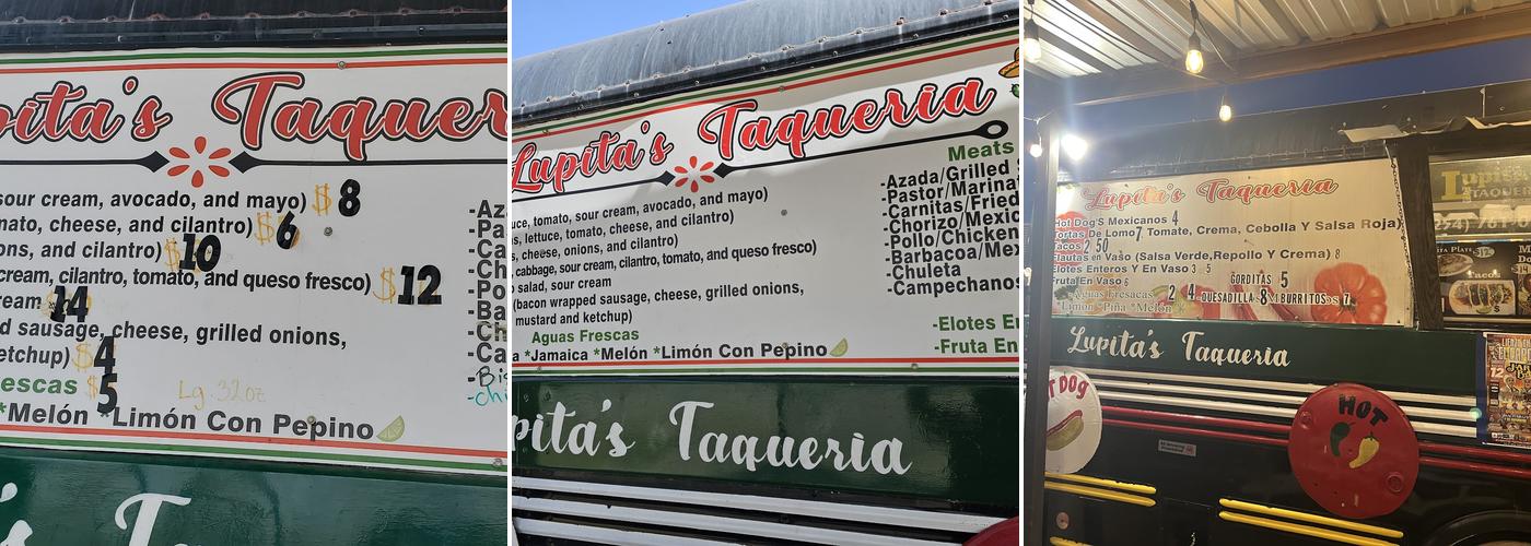 Lupita’s Taqueria Menu