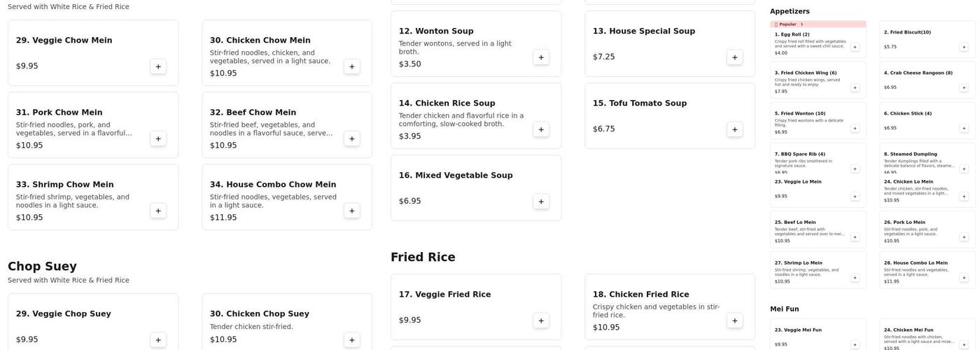 Grand Buffet Menu