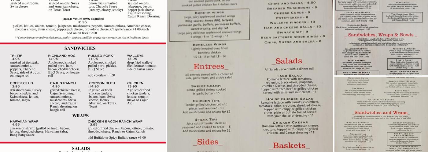 Antelope Creek Bar & Grill. ACBG VENUE Menu