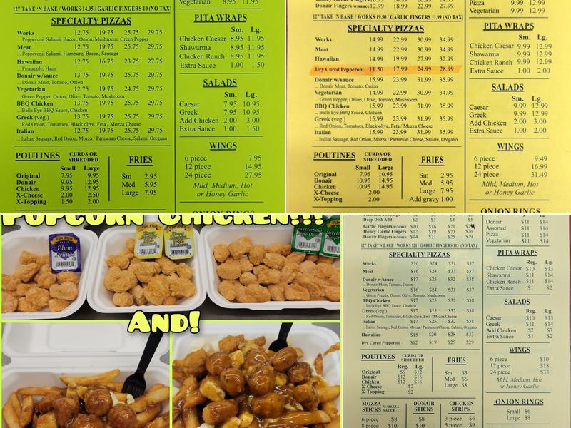 Paizano's Pizzeria & Donair Menu