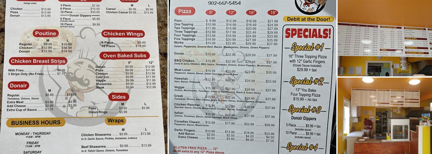 Bob's Pizza and Shawarma Menu