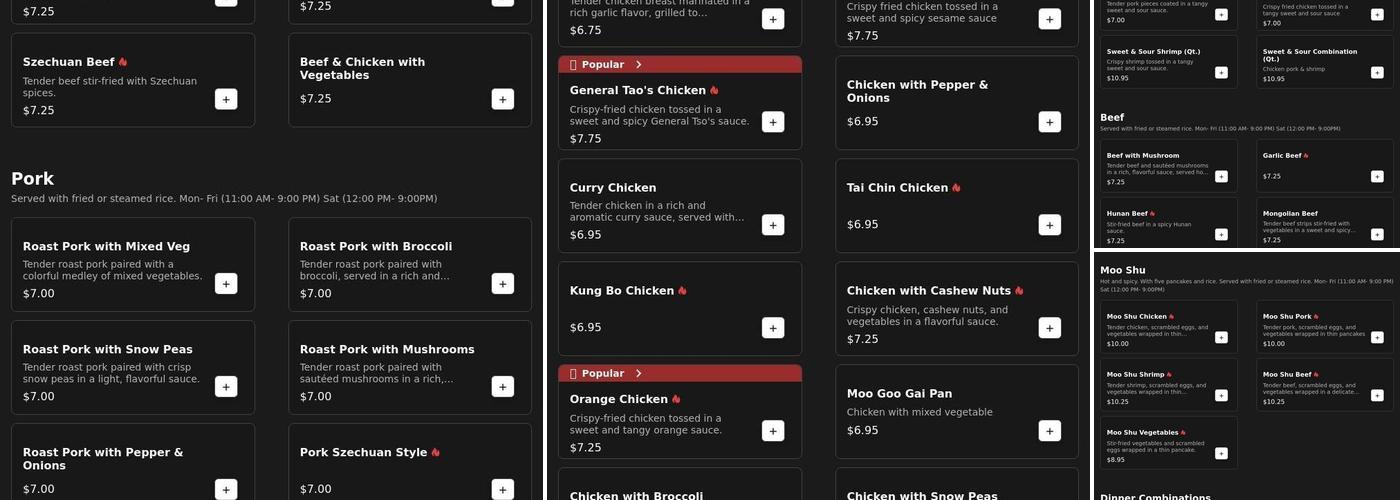 Hong Kong House Menu