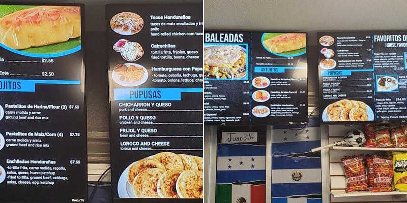 Antojitos Centroamericanos Menu