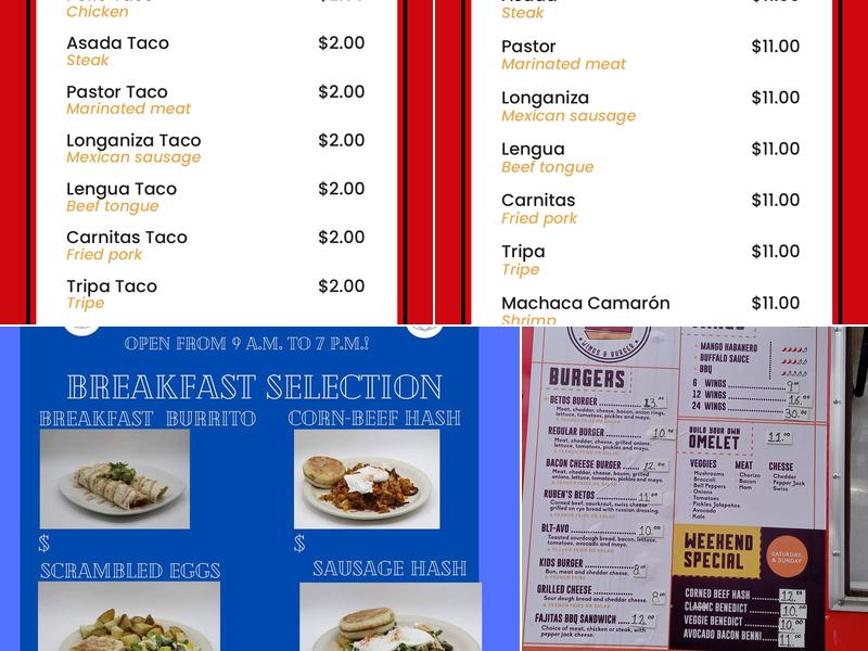 Beto's Grill Menu