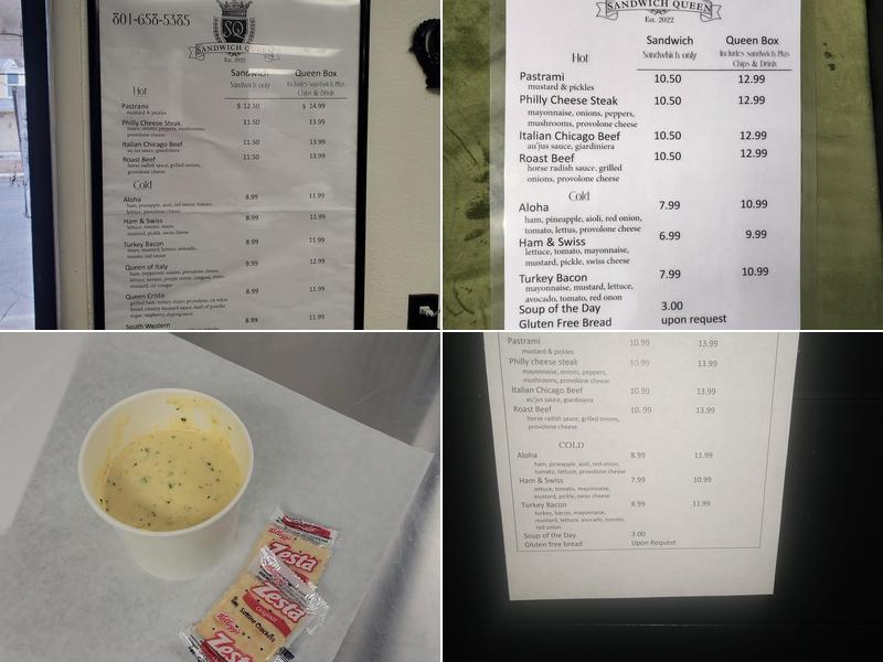 Sandwich Queen Menu