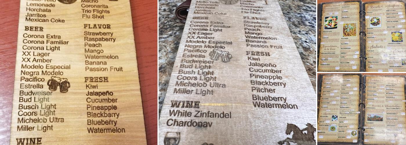 Rancho Chico Menu