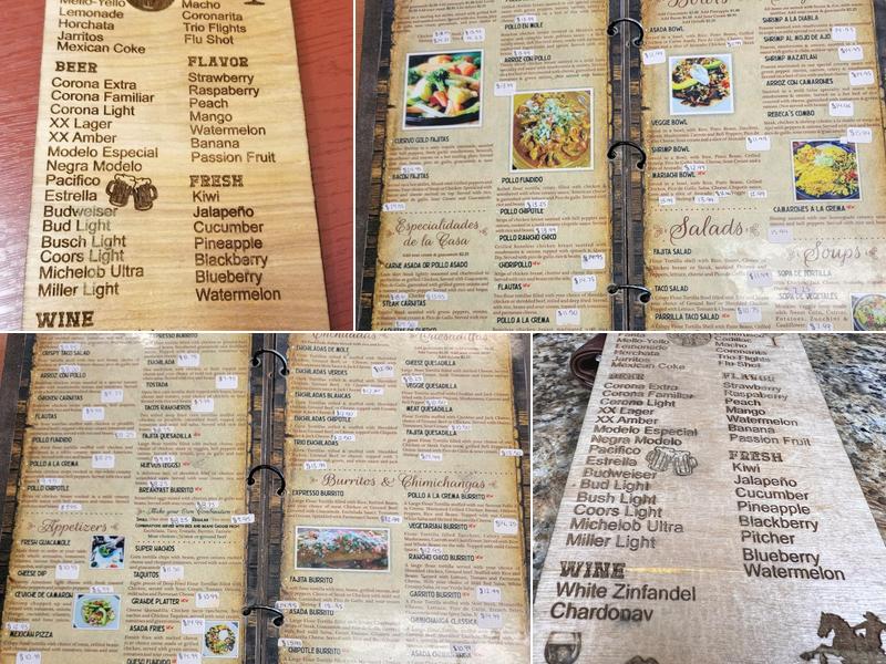 Rancho Chico Menu
