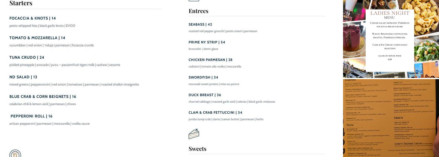 Next Door Menu
