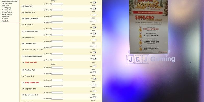 Hunan Hibachi Buffet Menu