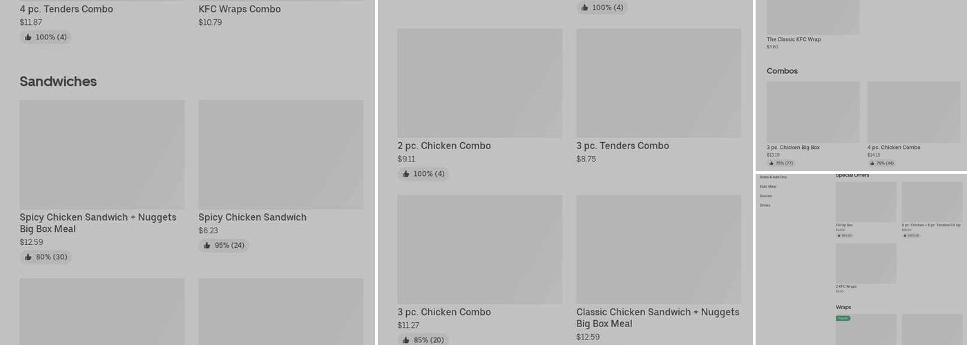 KFC Menu
