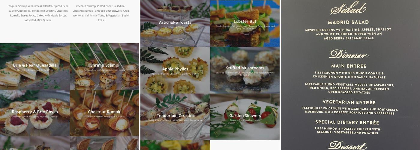 Chef Jack's Catering Menu