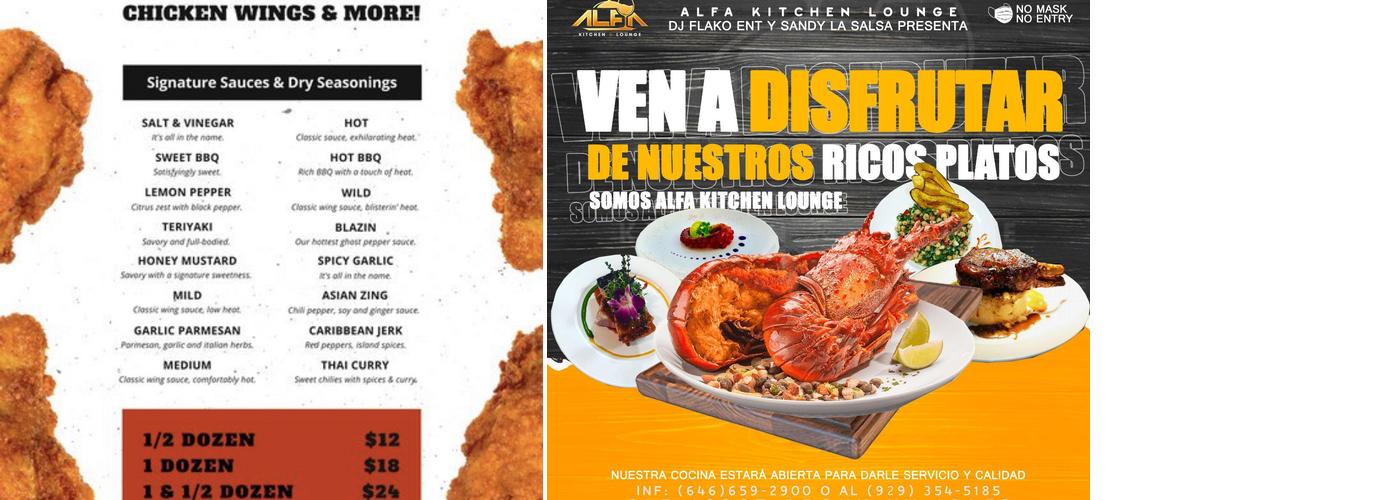 Alfa Kitchen lounge Menu