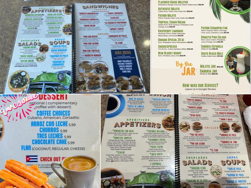 ROMEITO CUBAN RESTAURANT Menu