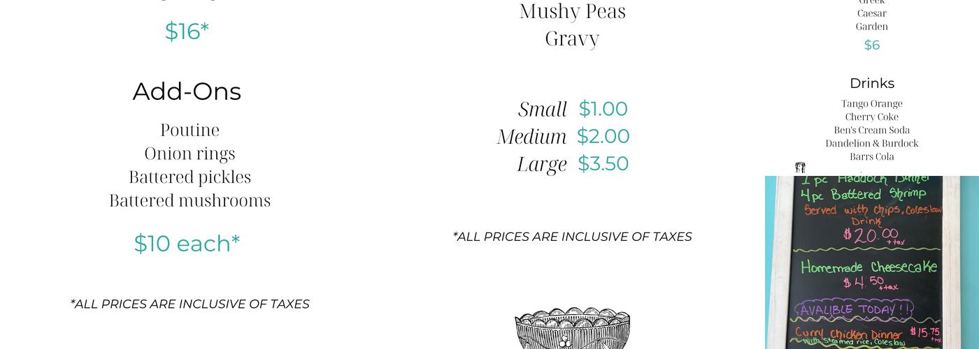 Mum's Fish & Chips Menu