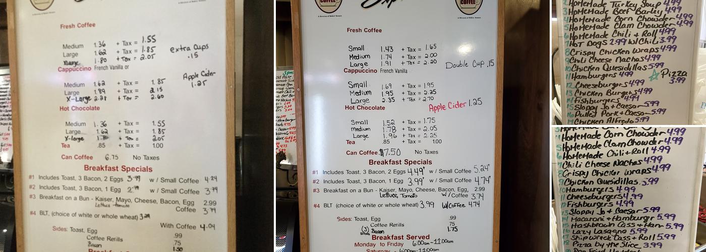 Alberton Bakery & Cafe Menu