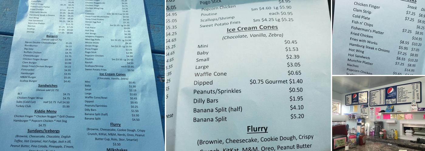 Huntley Horizon Take-Out Menu