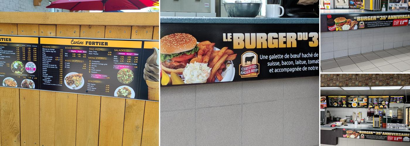 Cantine Fortier Menu