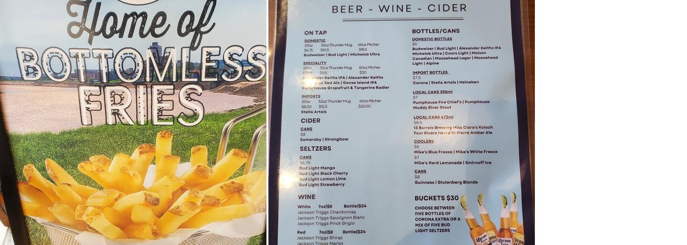 Classic Burger Bathurst Menu