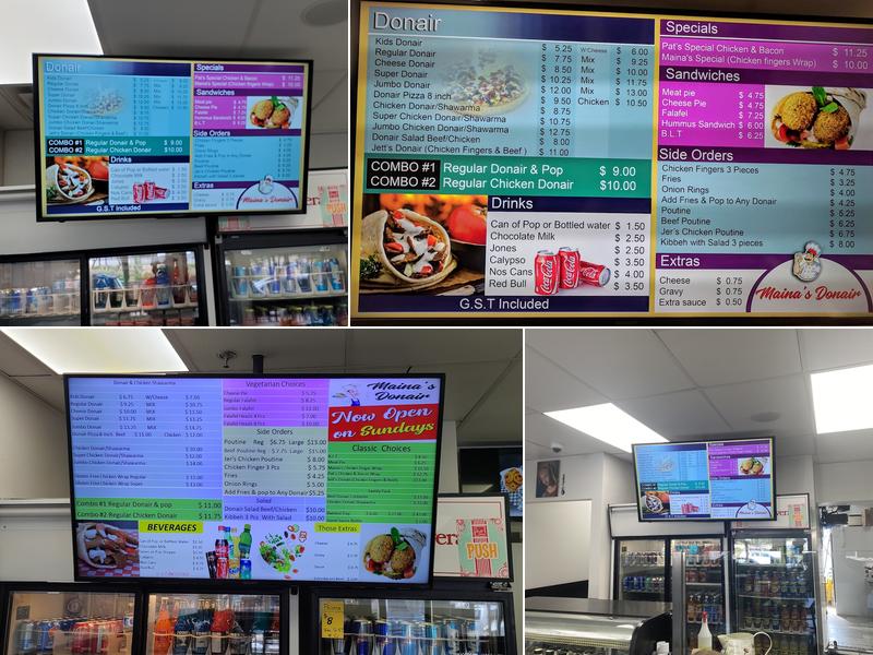 Maina's Donair Menu