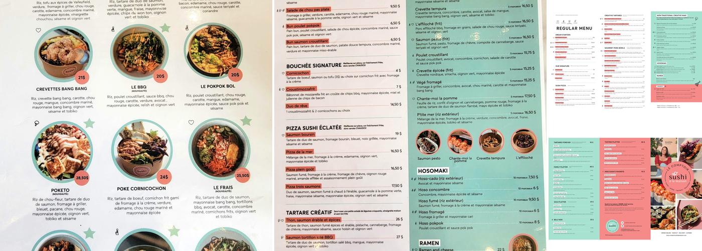 Comptoir Sushi à la maison Blainville Menu