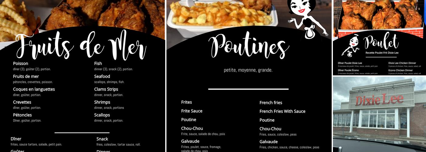 Dixie Lee Menu