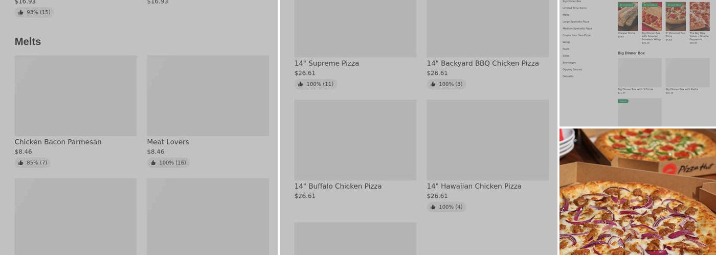 Pizza Hut Menu