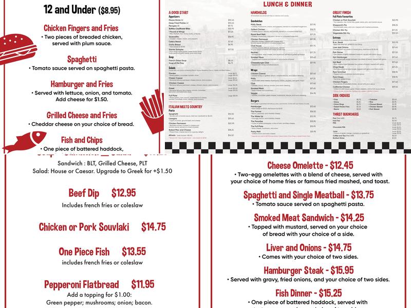 The Full Plate Menu