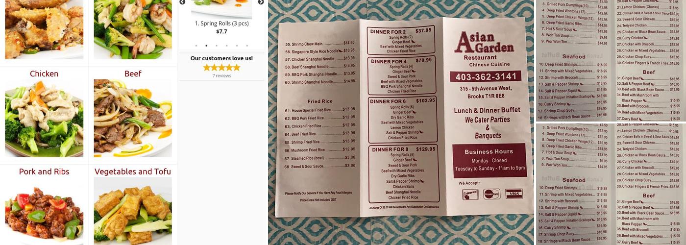 Asian Garden Restaurant Menu