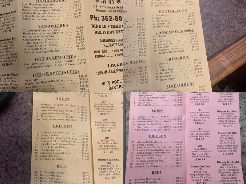 H & K Restaurant & Alleycat Lounge Menu