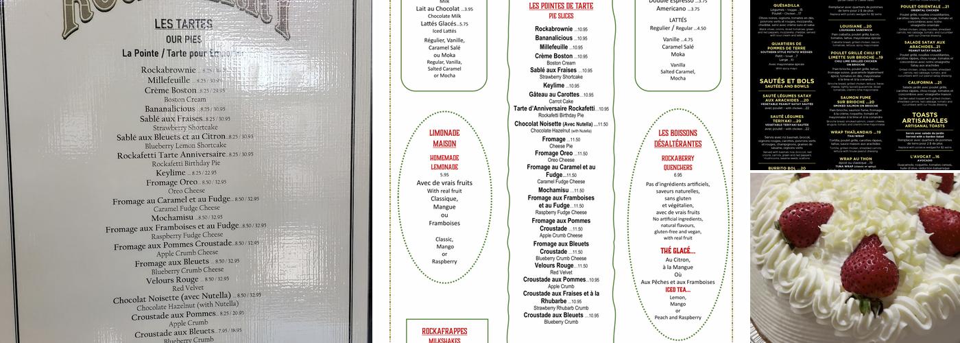 Rockaberry Brossard Express Menu