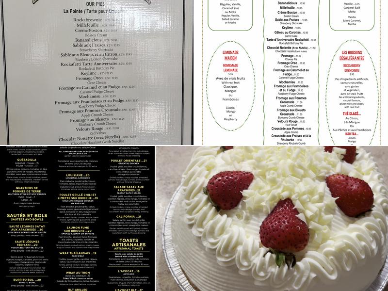 Rockaberry Brossard Express Menu