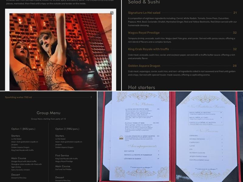 La Nuit Shanghai Menu