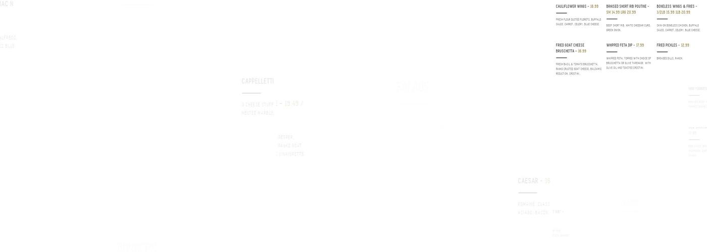 The Argyle Street Grill Menu