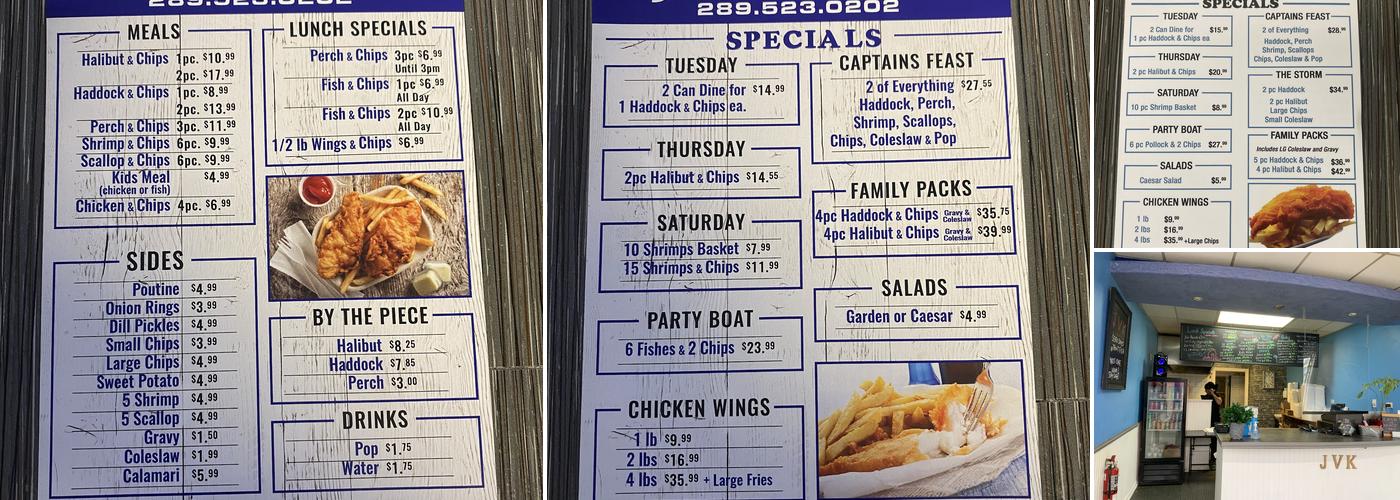 JVK Fish & Chips Menu