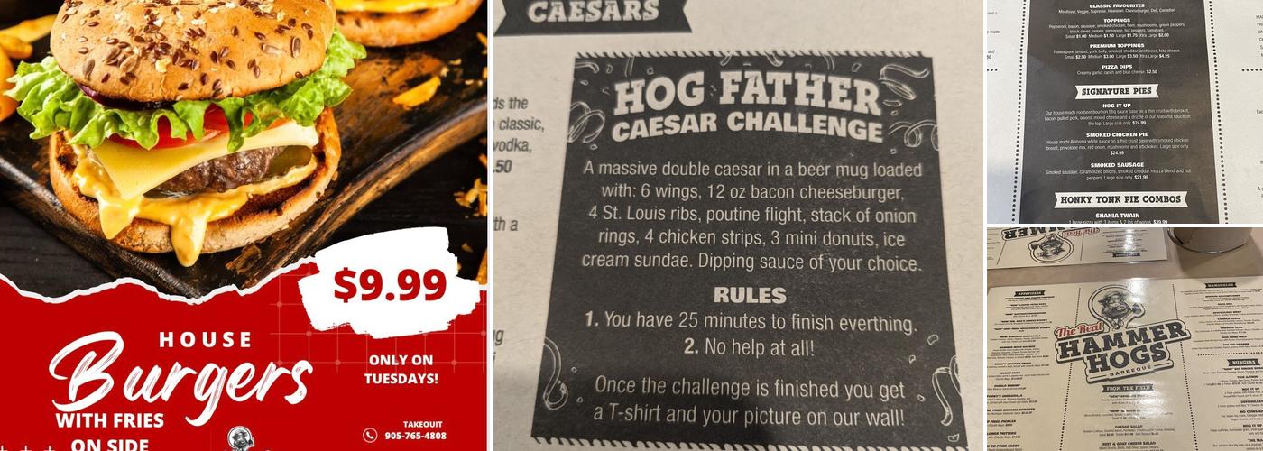 The Real Hammer Hogs BBQ Menu