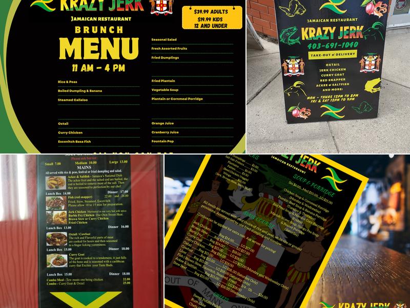 Krazy Jerk Menu