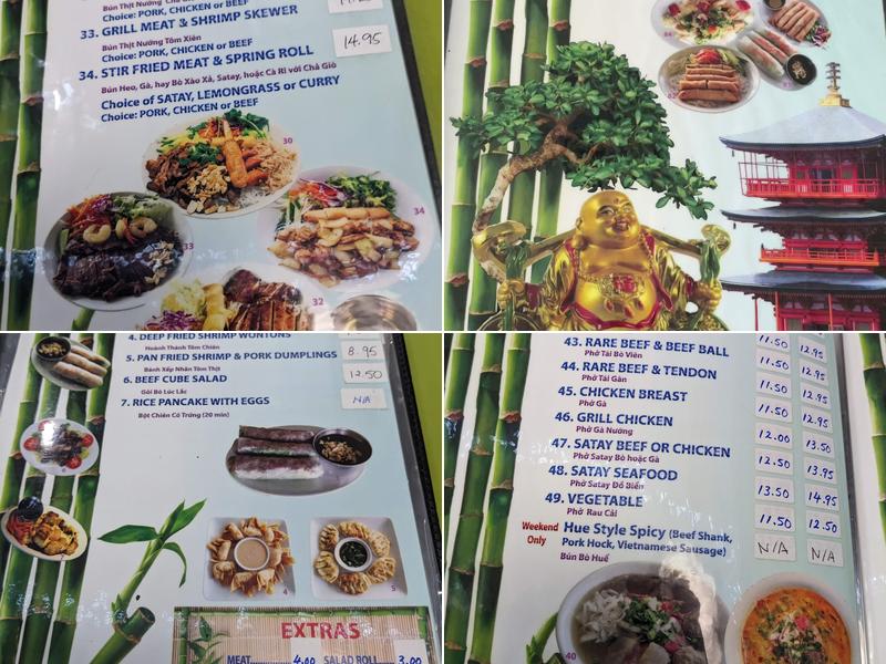 Le La Vietnamese Restaurant Menu