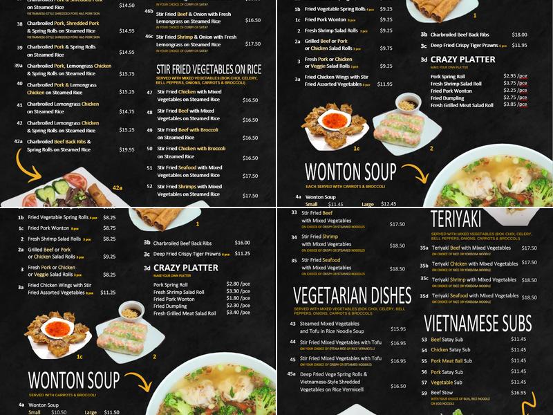 Pho Express Menu