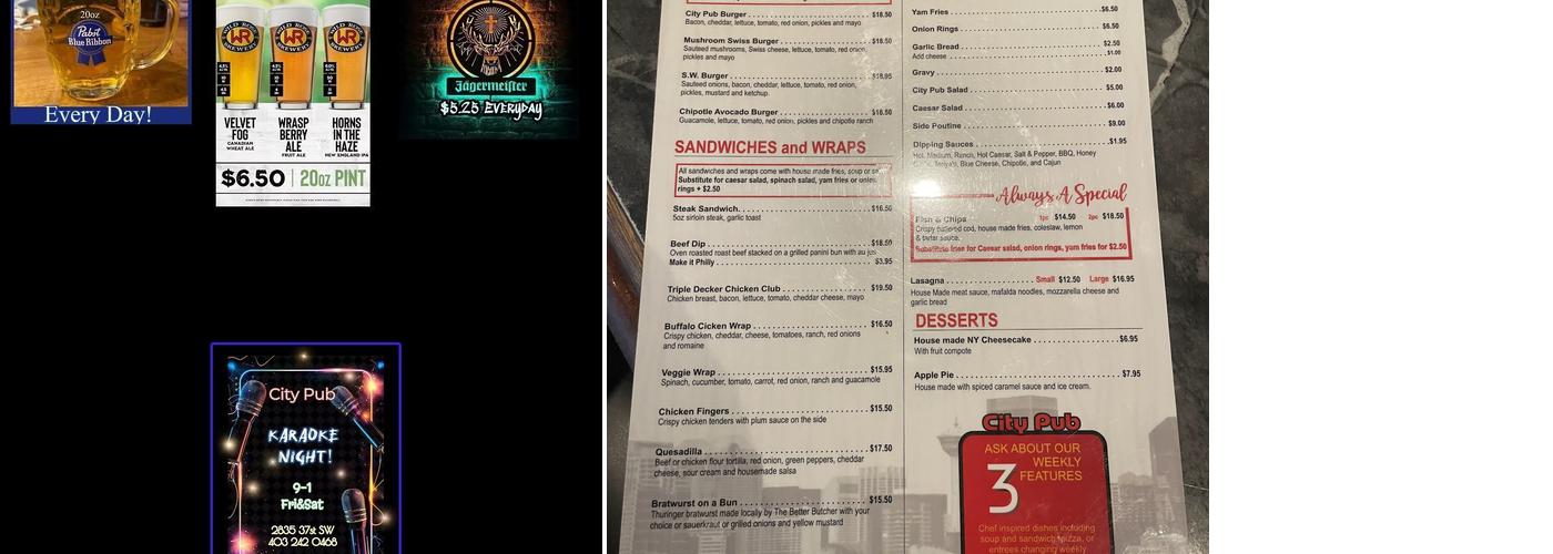City Pub Menu