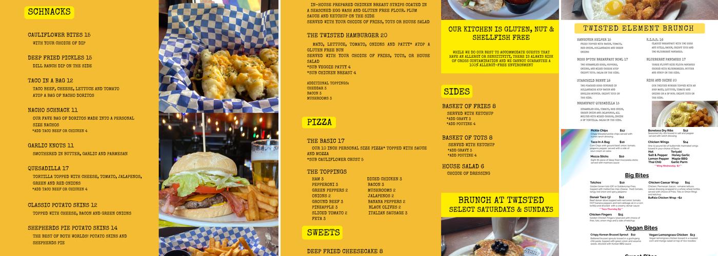 Twisted Element Menu