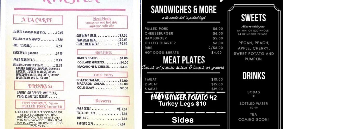 Squire&Cindy's Kitchen Menu