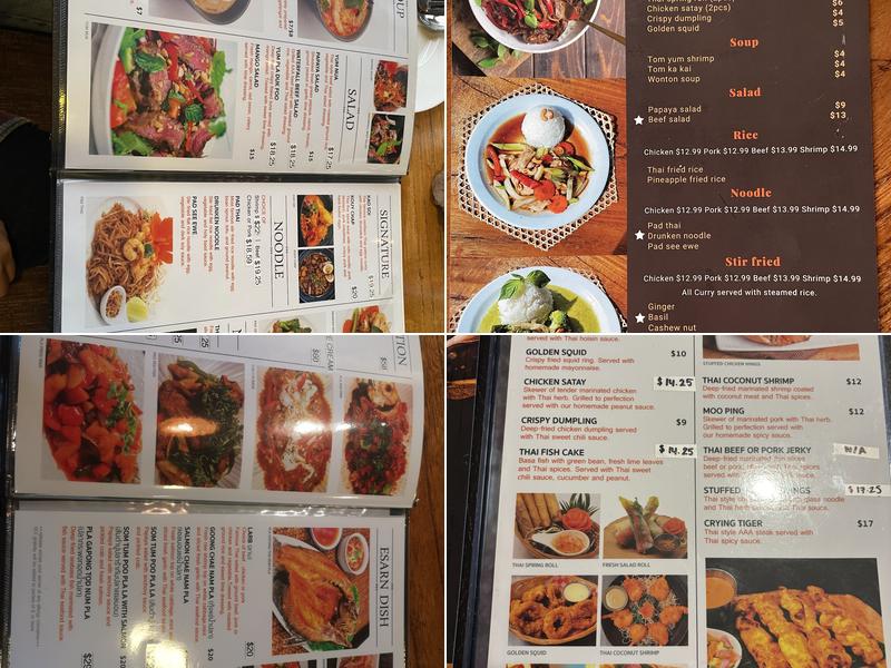 Zab Der Authentic Thai Menu