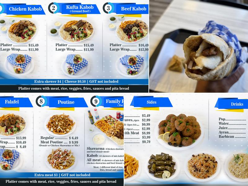 Avi's Kabob and Shawarma Menu