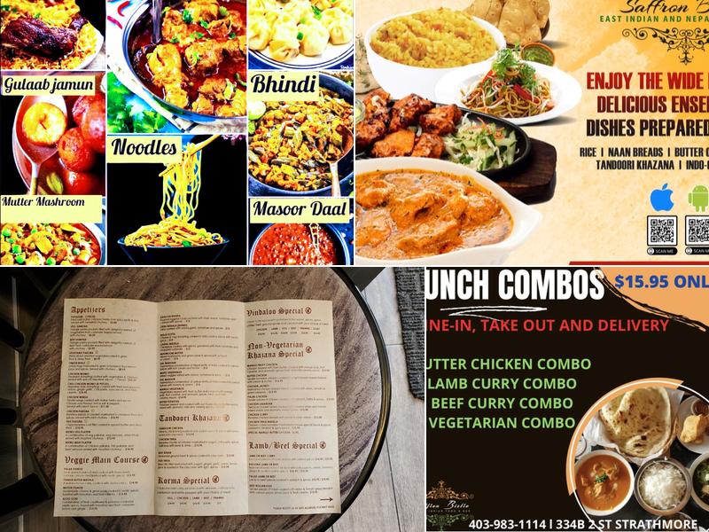 Saffron Bistro (Fine East Indian Take Out & Delivery) Menu