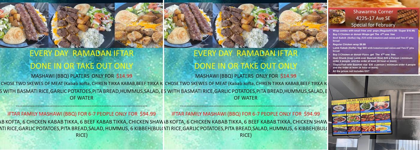 Shawarma Corner Menu